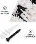 Heavy Duty Self Tapping Screws And Wall Anchors Kit For Gypsum Board And Hollow Brick Zinc And Plastic Construction No Fuss Install Easy Hang And Strong Load Bearing 50 Screws And 50 Anchors, black screw and white wall anchor