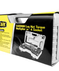 Beefed Up Heavy Duty Torque Multiplier Lug Nut Wrench Set With Four CR V Sockets 5400Nm For Semi Trucks And RVs packaging
