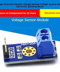 10 Pcs Voltage Detection Modules DC 0 to 25V High Sensitivity Voltage Sensor Board Analog Output Compatible with Arduino Uno Mega RPi STEM Educational Kits And DIY Maker Projects Pro-Level Quality, close-up of voltage sensor module.