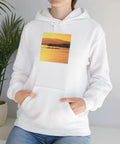 Cozy Hooded Sweatshirt With Sunset Molokai Hawaii Outrigger Canoe Art Made From 100 Percent US Grown Cotton Under US Cotton Trust Protocol Dyes Certified By OEKO TEX Eco Friendly Comfort For Everyday Wear