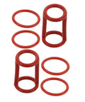 Six Pack Ice Cream Maker Silicone Seal Rings Replacement Gaskets For Valve Stem To Lock In Leakproof Performance And Moisture Resistant Mojo For Home And Commercial Makers, red silicone rings