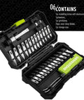 Pro Grade Craft Knife Set with 29 blades in a sturdy black storage case, ideal for artwork, scrapbooking, and detailed projects.