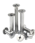 Tough As Nails M4.5 Stainless Steel Binding Screws for Photo Albums, Diaries and Menus, Pack of 10 displayed on a flat surface.