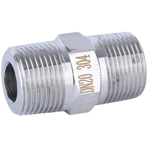 High Pressure Adapter Coupler 1/8 To 1 Inch NPT Male Thread Hex Nipple Union Stainless Steel 304 Pipe Fitting Connector