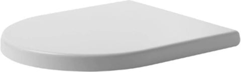 Slick Starck 3 White Toilet Seat With Smooth As Butter Soft Close Hinges Heavy Duty Stainless Steel Mounting Hardware No Fuss Install And Total Bathroom Flex Built To Handle Heavy Daily Wear And Tear, top view of white seat.