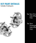 Rear Wheel Hub Assembly Set For Honda CRV 2002 2003 2004 2005 2006, Driver Left And Passenger Right Sides, 2 Piece Kit