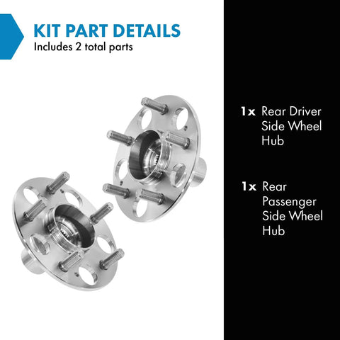 Rear Wheel Hub Assembly Set For Honda CRV 2002 2003 2004 2005 2006, Driver Left And Passenger Right Sides, 2 Piece Kit