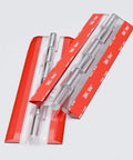 Premium Clear Acrylic Piano Hinges Two Hundred Millimeter Self Adhesive Cabinet Hardware showing strong tape backing.