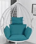All Weather Egg Chair Cushion With Headrest Waterproof And UV Protected Thick Overstuffed Seat And Back For Indoor Outdoor