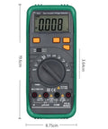 MS8268 Series Digital Multimeter Auto Manual Range for AC DC Voltage, Current and Resistance With Audible Alarm display