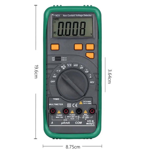 MS8268 Series Digital Multimeter Auto Manual Range for AC DC Voltage, Current and Resistance With Audible Alarm display