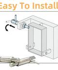 Easy installation illustration with three Heavy Duty M12 Retractable Indexing Plunger Pins 4 Pack Stainless Steel Spring Loaded Latch.