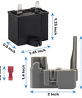 Refrigerator Start Relay Kit With Run Capacitor W10189190 W10662129 For Whirlpool Kenmore Electrolux Refrigerators with dimensions shown.