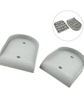 Non Slip Stair Stepper Pedals Gray Pair For Climbing Equipment Gym Gear Made From ABS Plastic Durable Replacement Parts With Easy Screw Installation For Cardio Workouts, textured surface