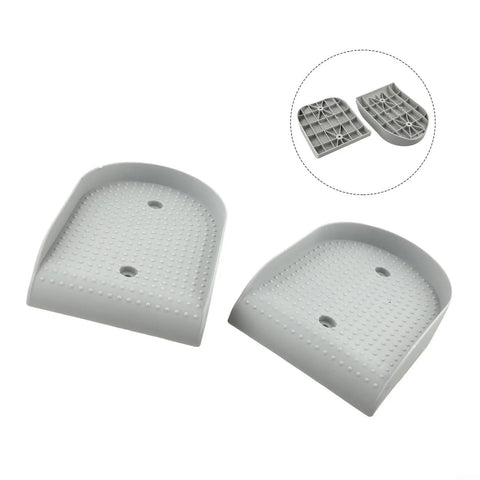 Non Slip Stair Stepper Pedals Gray Pair For Climbing Equipment Gym Gear Made From ABS Plastic Durable Replacement Parts With Easy Screw Installation For Cardio Workouts, textured surface