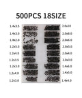 Mini Screw And Nut Repair Kit For Laptops Phones Glasses And Small Gadgets Assorted Tiny Screws And Matching Mini Nuts With Smooth Threads For Stable Install Compact Storage Box For Easy Sorting Ideal For Daily DIY Maintenance, 500 pcs black screw set