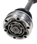 Close-up of rear left and right beefed up CV axle kit for 1966 to 1979 Super Beetle and 1966 to 1968 Porsche 912 with grease tubes