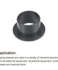 4 Pcs Flanged Sleeve Bearing 12 Mm X 14 Mm X 10 Mm Pom Oilless Bushing in matte black for industrial equipment applications.