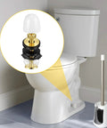 Heavy Duty Toilet Bolts Kit for Floor Installation with Nuts Washers and Caps 2 Pack Premium Anti Rust Metal Flange Bolts Replacement Hardware to Secure Toilet Bowl to Floor, white and gold