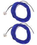 Dual Pack Pro Gear Electric Epee Wire Replacement Set For Fencing, low resistance stainless wire with insulated tip in blue color