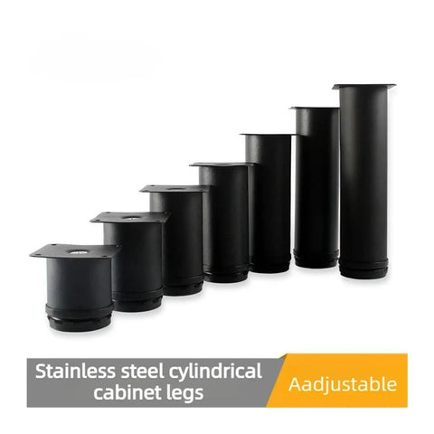 Beefy Adjustable Stainless Steel Furniture Legs 4 Pack For Cabinets Tables And Sofas Height Range Five To Forty Centimeters