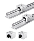 Beefy Two Pack 500mm Linear Rail SBR16 and SFU1605 Ball Screw Set for CNC machines, showing SBR16UU blocks and linear rails.