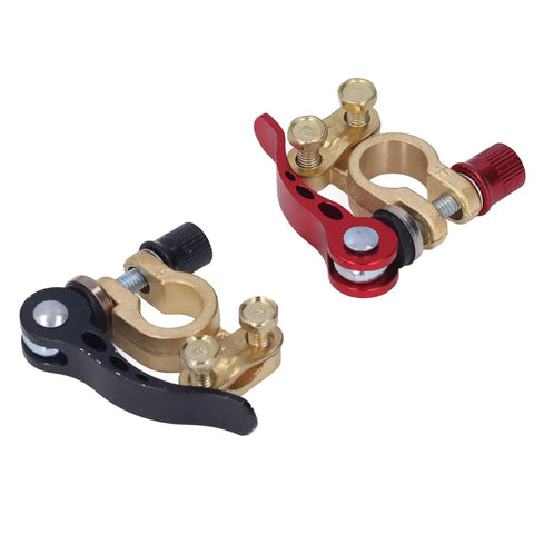 2 Pack Car Battery Terminal Clamps For Quick Disconnect And Release Positive Negative Power Terminals And Ends Heavy Duty No Fuss