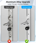 Adjustable Resistance Band Wall Anchor System With Dual 40 Inch Aluminum Rails And Sliding Mounts comparing steel to aluminum.