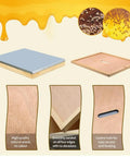 All In One 10 Frame Beehive Parts Kit with top cover and inner cover details showing high-quality wood and sanding