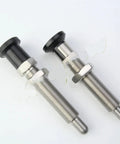 Dead Nuts Accurate M16 Stainless Steel Indexing Plunger Bolt With Nut To Deck Out Jigs And Fixtures Rock Solid Retractable Self Locking Hardware For Cnc Woodworking Assembly Work, showing two bolts.