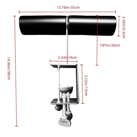 Dimensions of Upgrade Hamstring Curl Sit Up Bar Attachments For Power Racks With Pin Rod And 3 Adjustable Holes Fits 2x2, 2.37x2.37, 3x3 Uprights