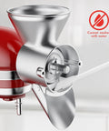 Adjustable Grain Mill Attachment For Stand Mixer, From Coarse Cracked Grains To Ultra Fine Flour, stainless steel, kitchen use
