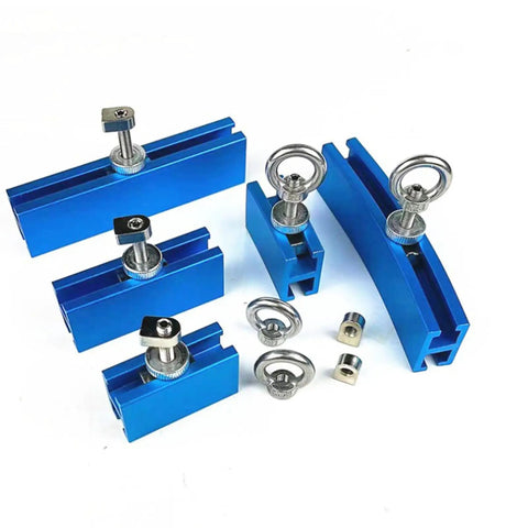 Car Dent Puller Kit Aluminum Alloy For Sheet Metal Repair, Easy Operation, Lightweight Yet Durable Repair Tool For Minor Car Dings, Reusable Auto Body Repair Set, blue aluminum clamps set