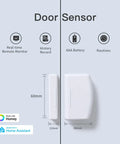 Zigbee Door And Window Sensor For Smart Home Monitoring, Real Time Alerts And Keeps Tabs On Doors, front view with dimensions