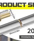 Close-up of a heavy-duty weldable barrel hinge, 60mm length, part of a pack of twenty for gates and doors that lock solid.