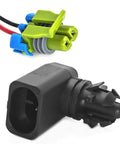 No Sweat Plug And Play Ambient Air Temperature Sensor With Connector Pigtail Harness for Chevy Silverado HD, GMC Sierra.