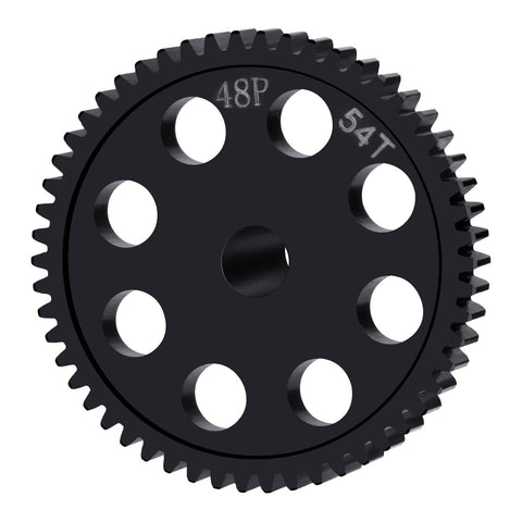 0.5M Direct Drive Steel Spur Gear 54T 55T For 1 16th And 1 18th Losi 2WD RC Cars Mini Drag Mini T Mini B Brushed Or Brushless Upgrade Built Rugged For Smooth Quiet Power Transfer