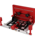 Adjustable Table Saw Push Handle With Aluminum Alloy Vertical Backer And Clamp, shown for woodworking precision and stability