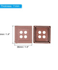 PLCC84P IC Socket 84-Pin 2.54mm Pitch DIP Through-Hole Mount for PCB Boards Pack of 4, top and bottom view, brown plastic