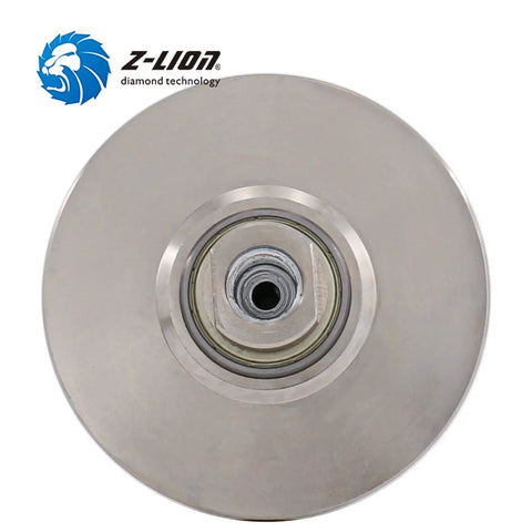 Top view of One And A Half Inch Full Bullnose Diamond Profiler Wheel Coarse Grit With Five Eighths Eleven Thread For Granite And Marble Countertop