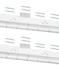2 Pack Lippert Compatible Trailer Door Hinge RV Door Hinge RV Entry Door Friction Hinge Assembly 6 Leaf White shown with screws