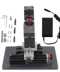 Top Shelf 144W Mini Metal Lathe With Milling Function For DIY Enthusiasts showing components like motor, adjustable handwheel, and base.