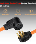 Nema 14 30P To 14 50R EV Charger Adapter Cord Total Breeze showing plug connections and wire details for use with electric vehicles.