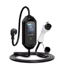 Portable 3.5KW EV Charger Fast Charging Cable Type 2 To GBT Adapter with display, black body and white connector for electric vehicles.
