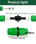 Expandable Garden Hose Repair Kit With Plastic Connectors 10 Pack Quick Fix for Damaged Hoses fitting detail