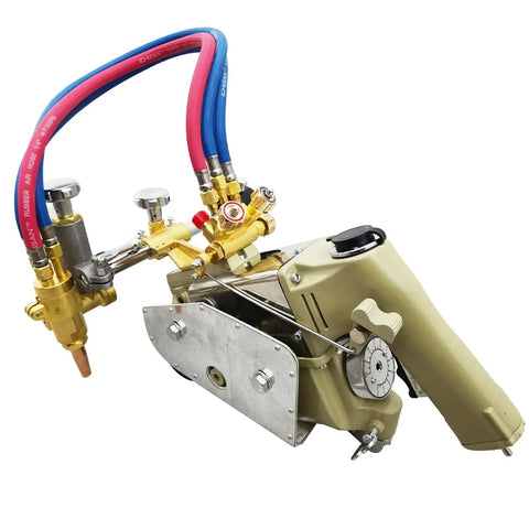 Heavy Duty Portable Gas Cutting Torch With Adjustable Speed Track designed for precision steel cutting with copper head.