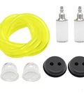 Gas Tank Grommet Rubber Seal Kit For Legend Force 46cc Gas Tiller Cultivator A063001 includes two grommets, fuel filters, line.
