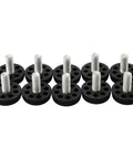 10 Pack Adjustable Furniture Leveling Feet M10 Thread, Height Adjustable Foot Risers For Home Tables And Cabinets, Level Up Your Setup, Minimize Floor Scratches, Reduce Noise, Stabilize Wobbly Furniture, black plastic adjustable feet