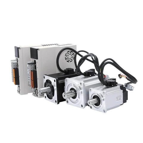 Powerful 400W AC Servo Motor For 3D Printers With 220V Single Phase Drive, 1.27 Nm Torque, 17 Bit Absolute Encoder, front view