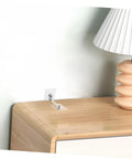 12 Piece Cabinet Anchors Heavy Duty Furniture Safety Straps installed on wooden dresser for anti tip childproofing
